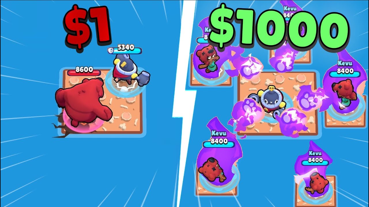 Я протестировал мини-игры в Brawl Stars за 1 доллар и за 1000 долларов.