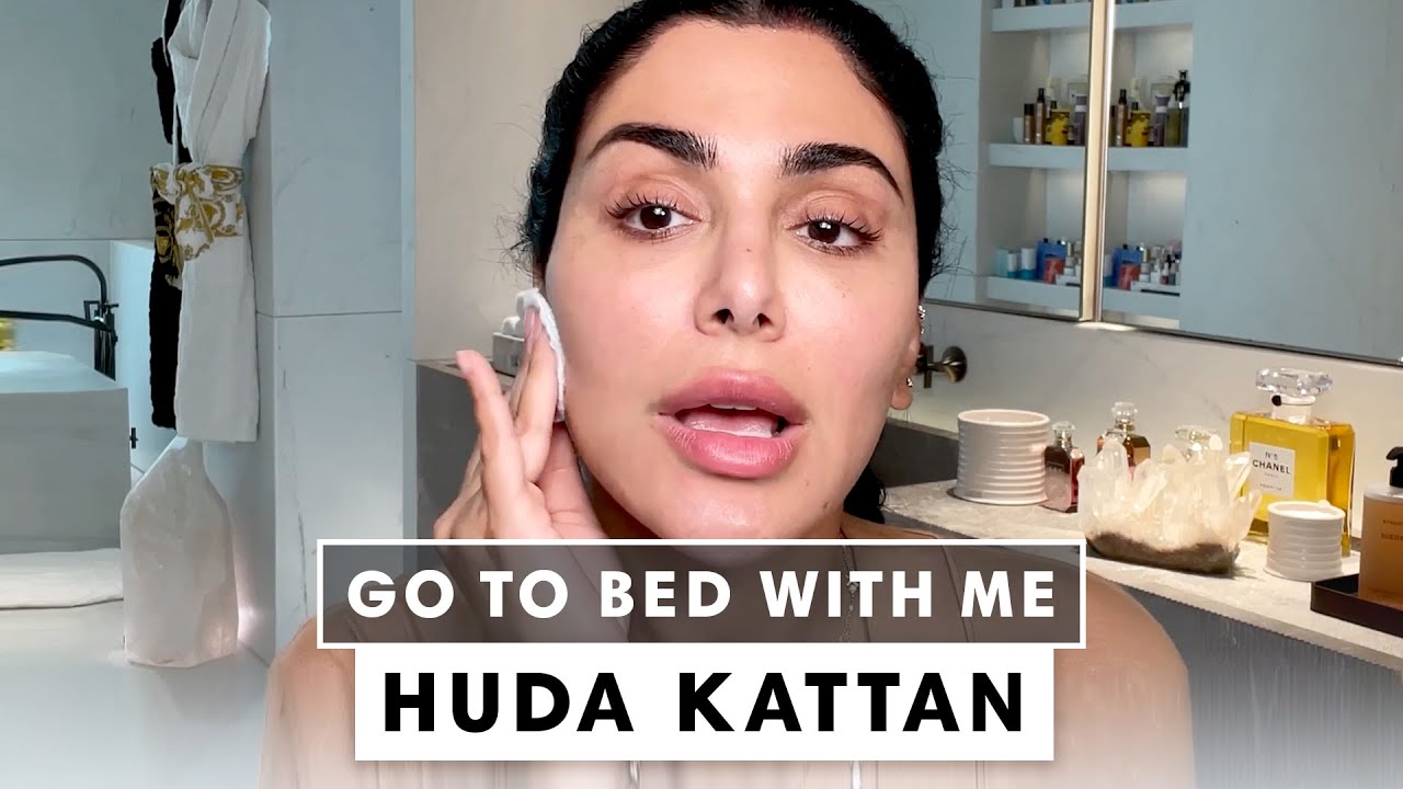 Huda Kattan's Nighttime Skincare Routine | Go To Bed With Me | Harper's BAZAAR