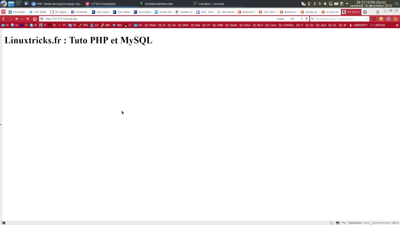 Interroger une base MySQL avec PHP !