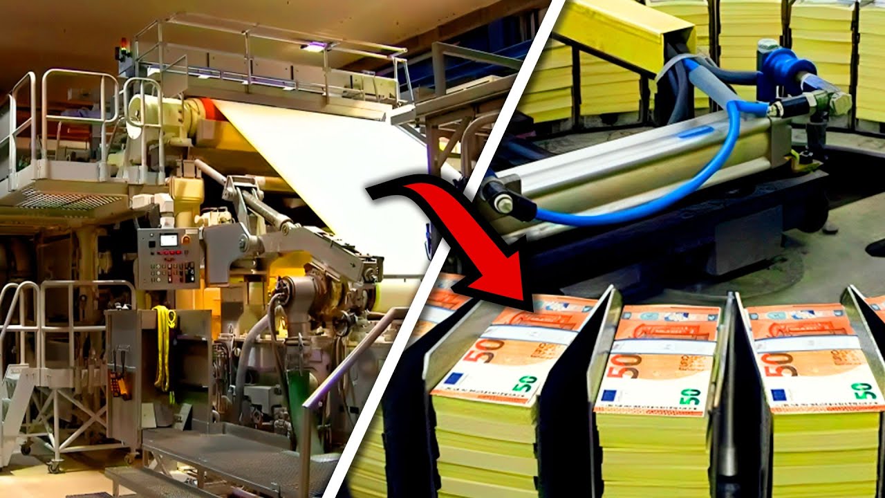 Inside the Euro Banknotes Factory: The Making of the €50 Note - Euro Bills Production