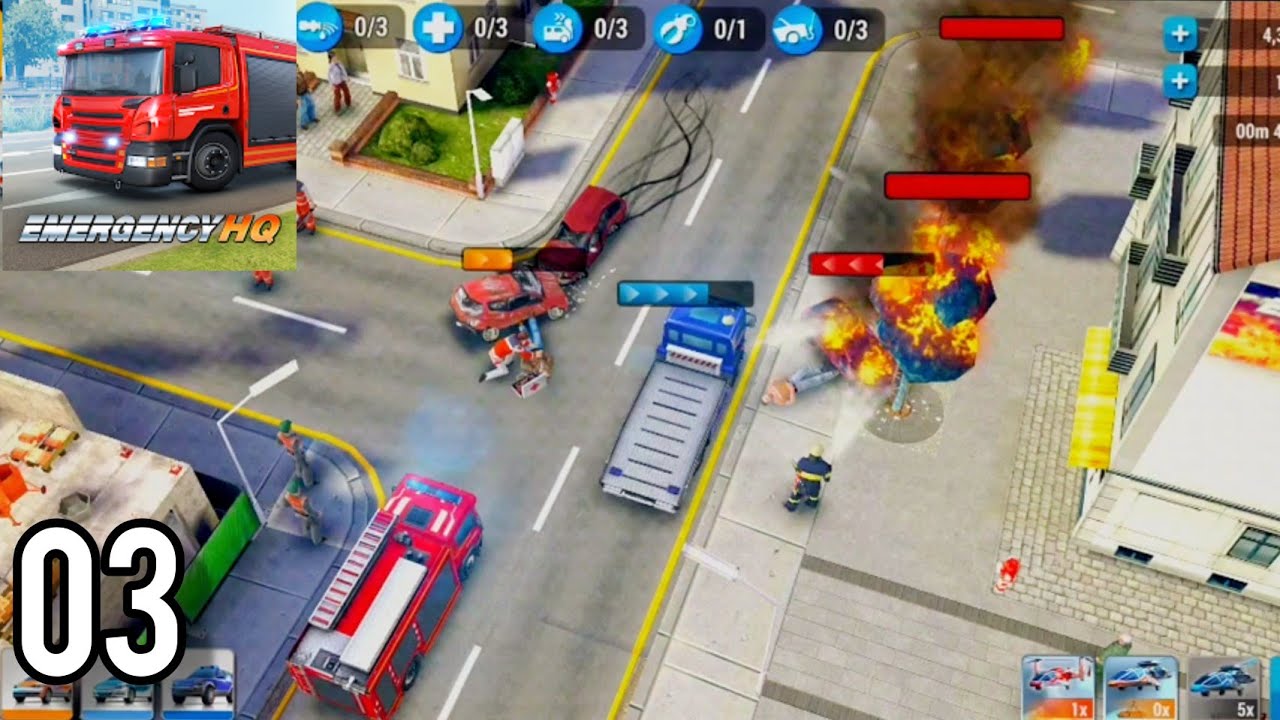 EMERGENCY HQ - firefighter rescue strategy game Mobile Gameplay Walkthrough Part 03 (android, ios)