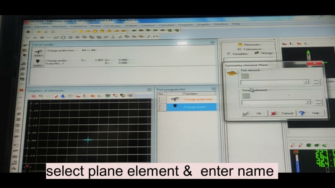 How to Measure a Plain Manually in Mcosmos software Mitutoyo Machine CMM
