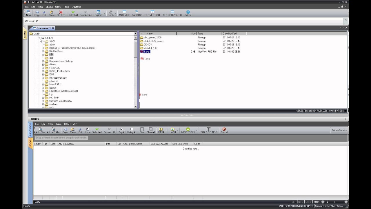 hash a file, folder or device (cd-rom, dvd, usb memory stick)