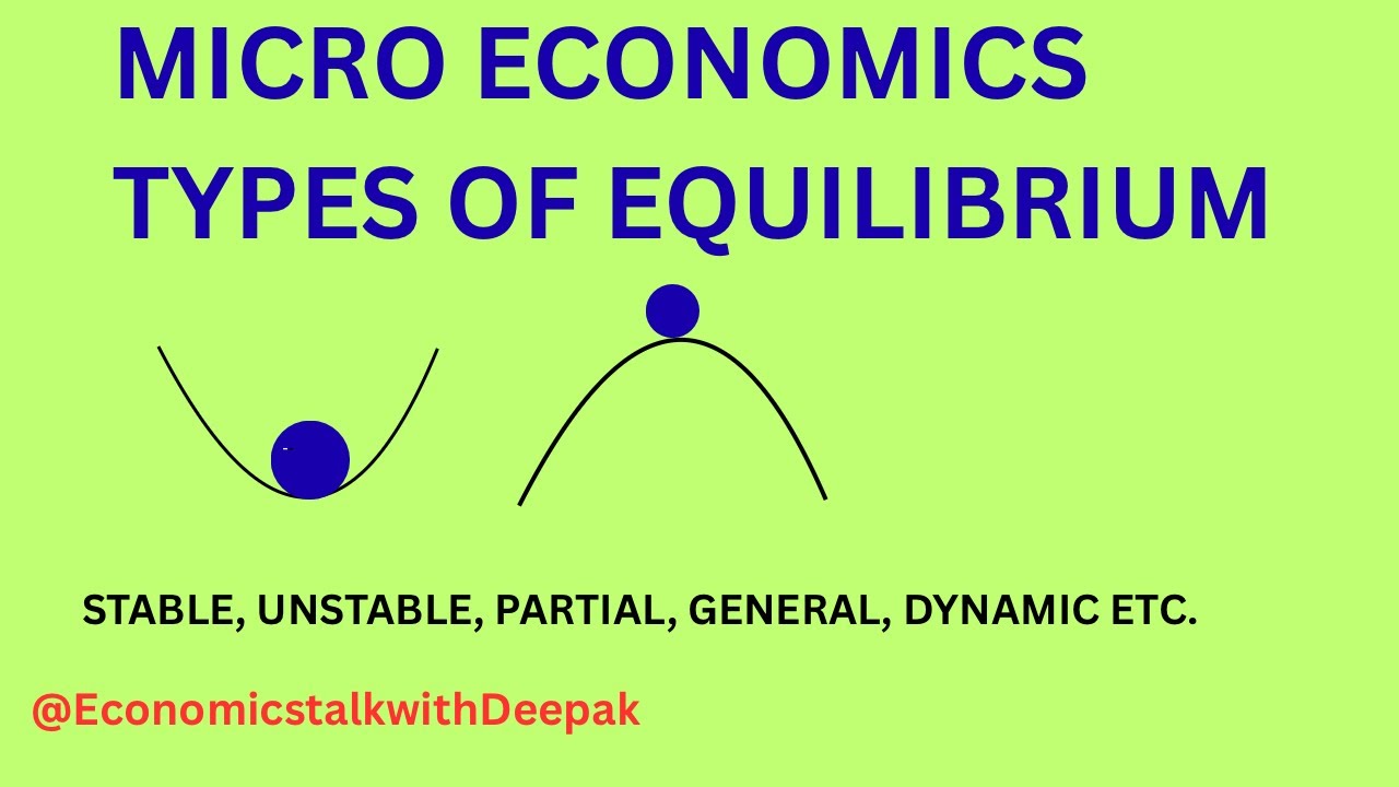 Types of Equilibrium in Economics | Stable, Unstable, Static, Dynamic, Partial & General