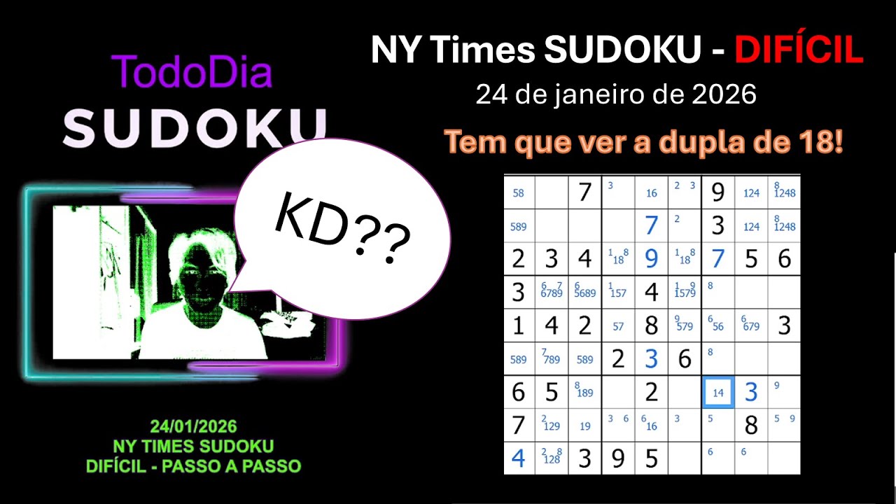 TodoDiaSudoku - NY Times - Hard - 24/01/2026 - Passo-a-Passo