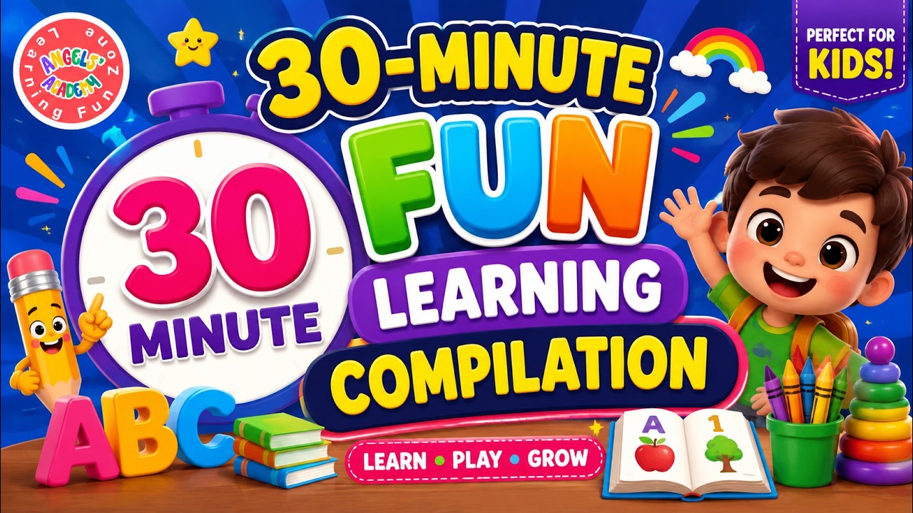 Fun 30-Minute Learning Compilation for Kids | ABCs, Shapes, Vehicles & More!