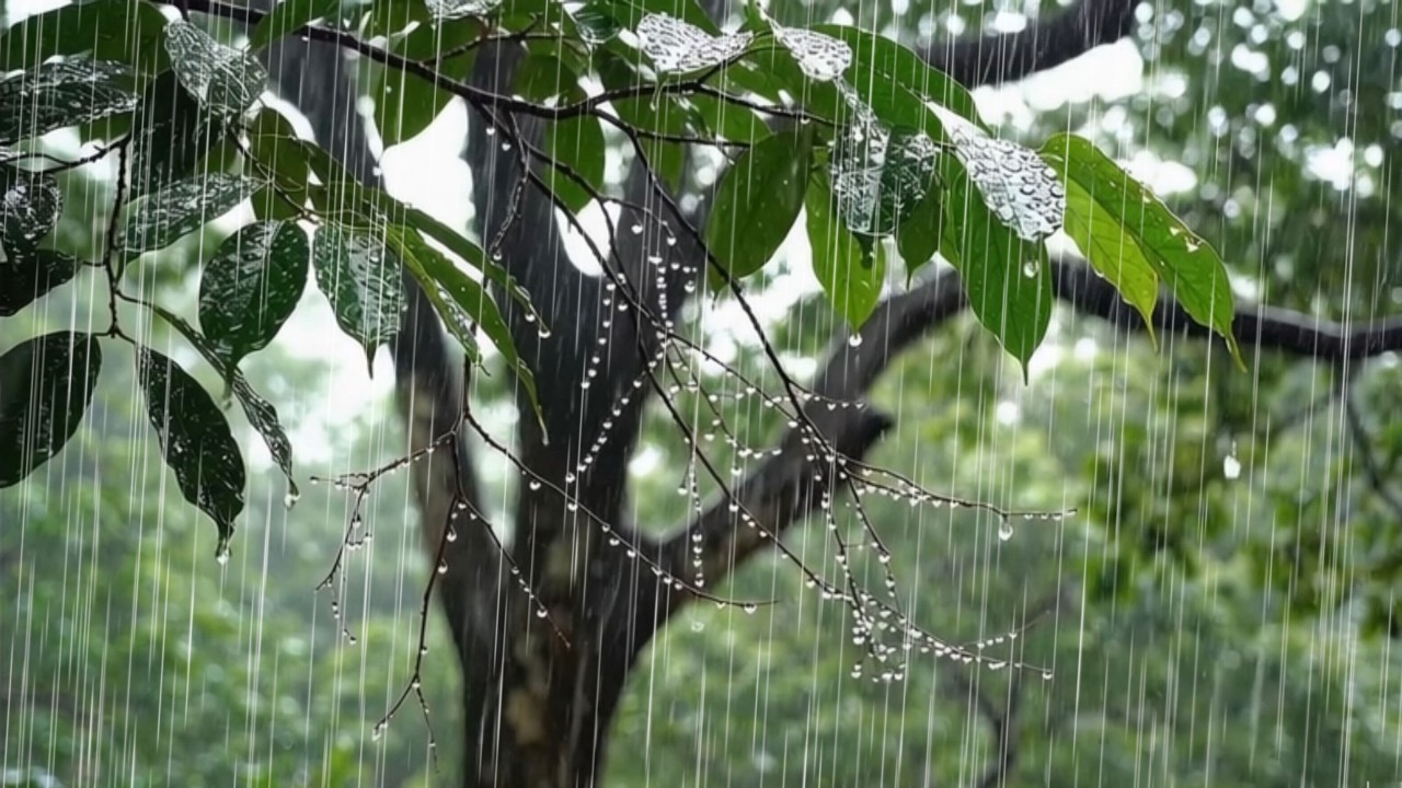 Fall Asleep FAST to Mountain Valley Rain | BLACK SCREEN after 10 Mins 🏔️💧