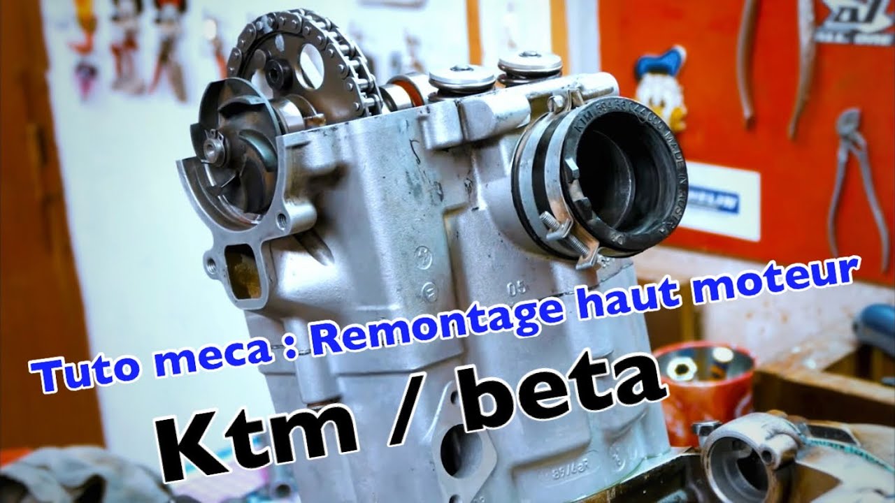 TUTO MECA  : ￼REMONTAGE HAUT MOTEUR + RIVETER UNE CHAINE DE DISTRIBUTION SANS L'OUTIL (ktm,beta)