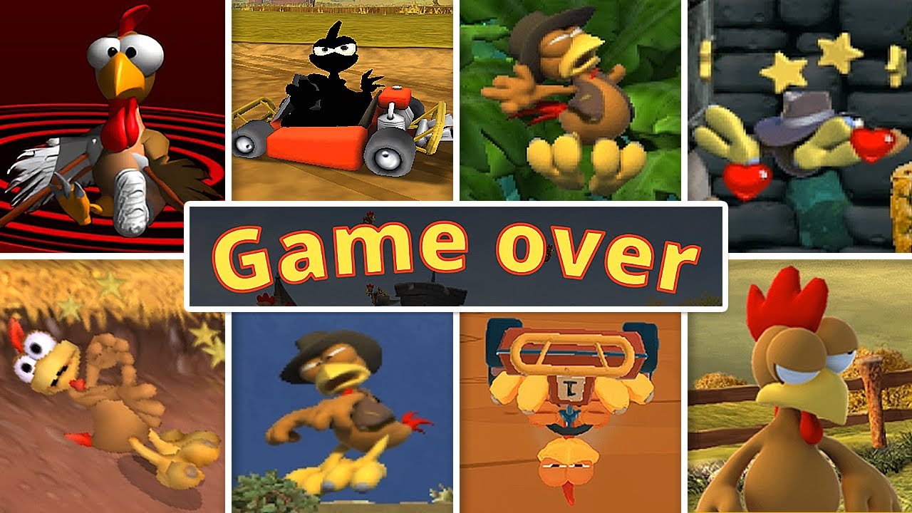 Evolution Of Moorhuhn - Crazy Chicken Games Death Animations & Game Over Screens (1999 - 2025)