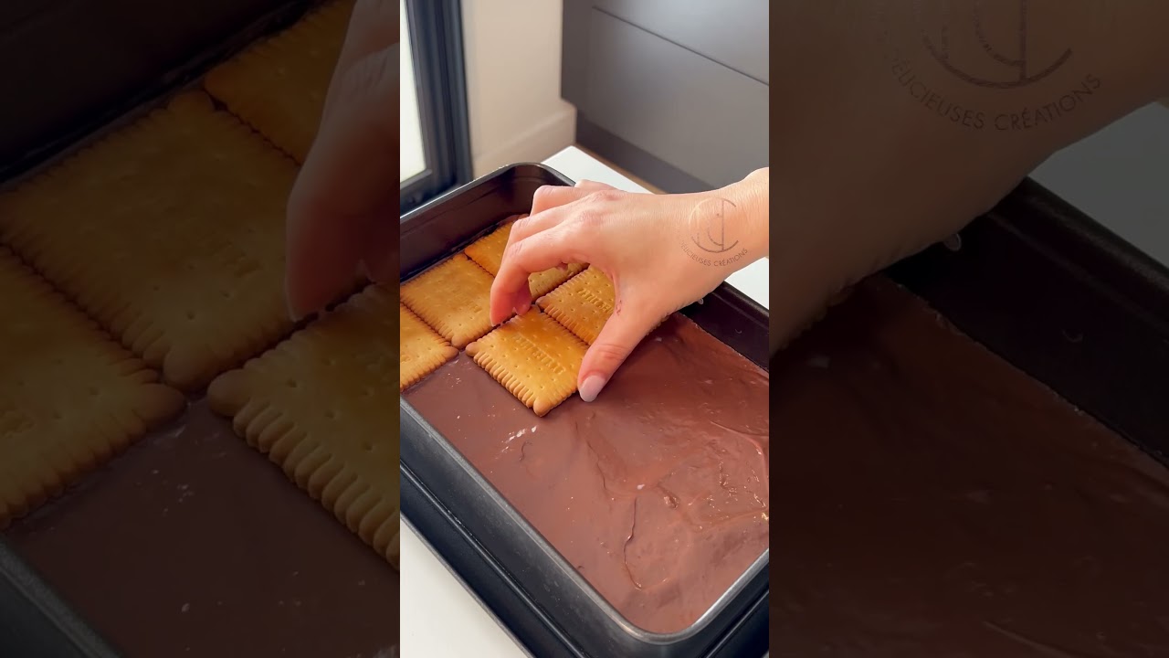 Ajoute des petits beurres dans ton g&acirc;teau tu obtiendras un dessert gourmand et fondant ! #recette