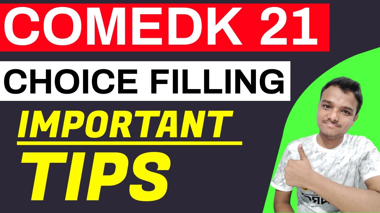 COMEDK Counselling | Important Tips | Choice Filling | COMEDK 2021