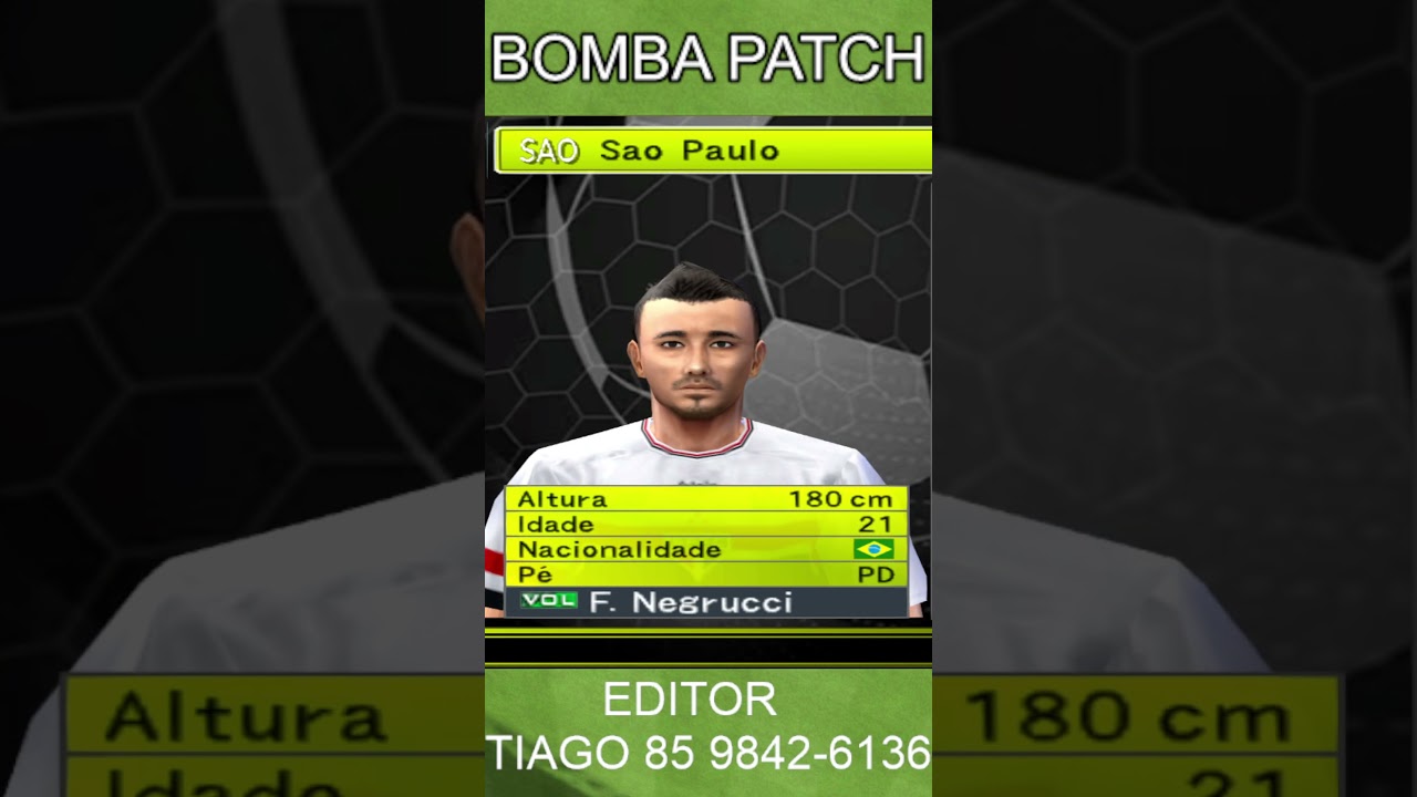 BOMBA PATCH PS2 TIME DO S&Atilde;O PAULO #bombapatch