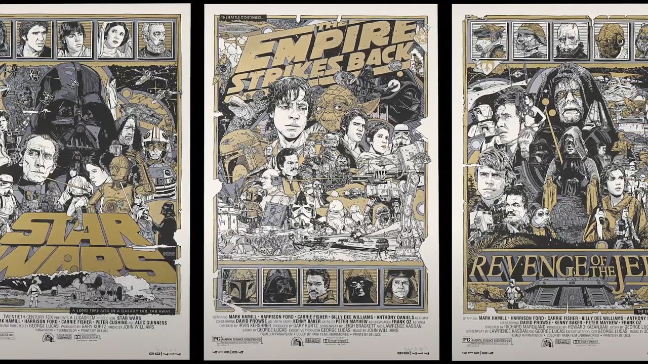 Original Tyler Stout Mondo Star Wars Poster Set