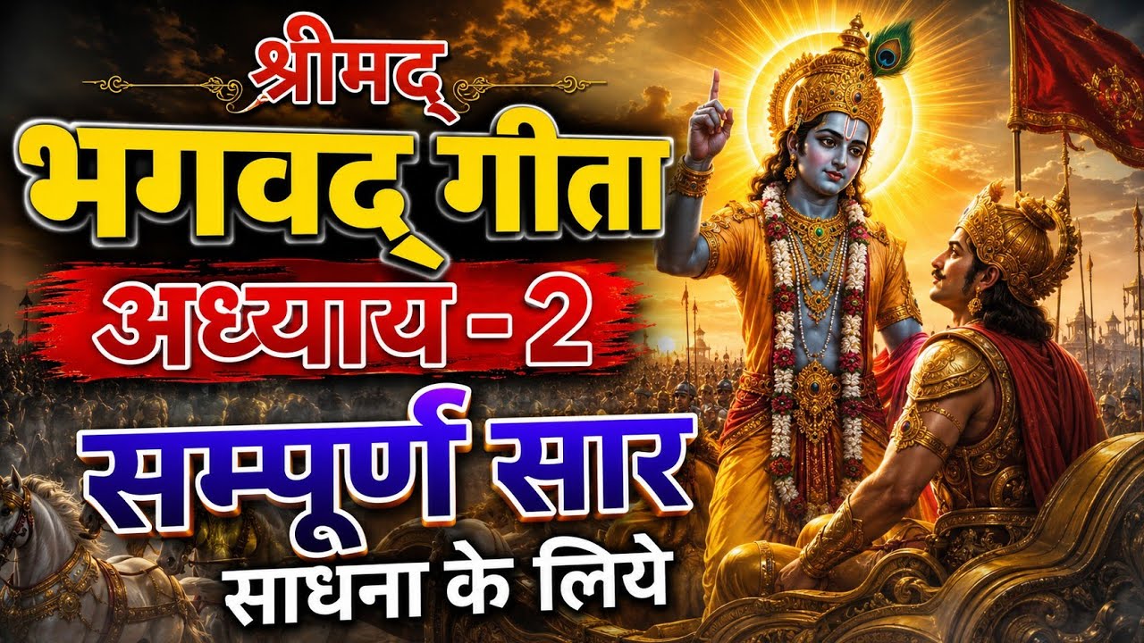 श्रीमद भगवद गीता अध्याय 2 सम्पूर्ण सार | Life Changing Lessons of Bhagavad Geeta Chapter 2 | Geeta 
