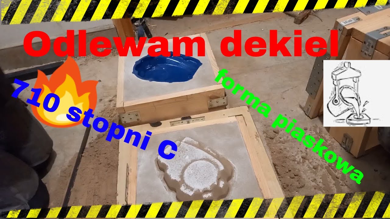 Odlewanie aluminium do formy piaskowej - dekiel