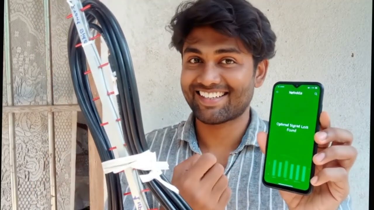 සිග්නල් අඩු අය වියදමක් නැතුව Netvista ඇප් එකෙන් Yagi Antenna එකක් හදාගමු 🗼