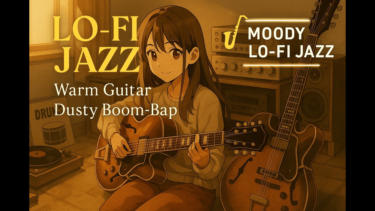 Moody Lo-fi Jazzhop | Warm Guitar & Dusty Boom-Bap Beats [75 BPM]