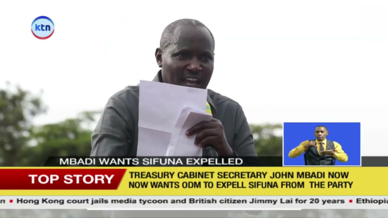 Mbadi calls for expulsion of ODM secretary general Edwin Sifuna