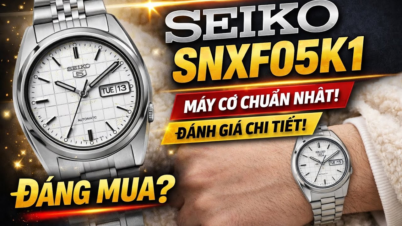 Seiko SNXF05K1 - Đồng Hồ Cơ Automatic Mặt Trắng Thanh Lịch | Đánh Giá CHi Tiết Từ A-Z | TIMEWISE