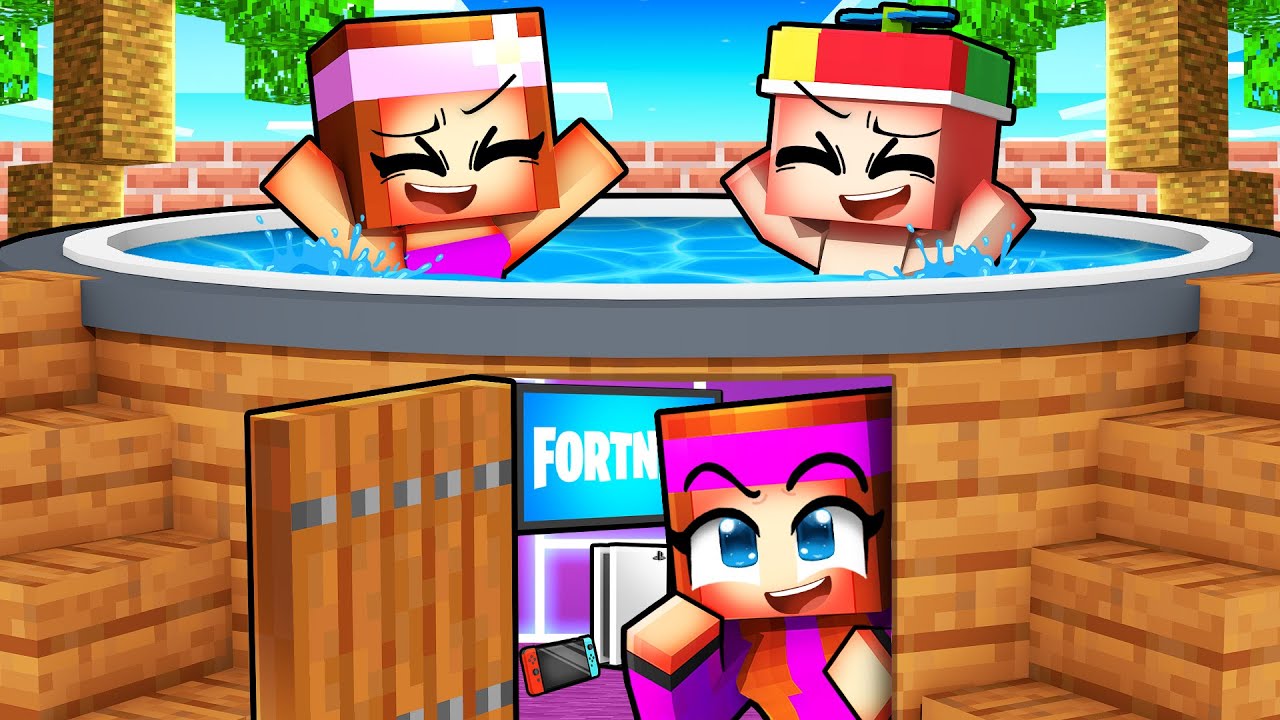 J'ai espionné mes Enfants à Une Pool Party sur Minecraft !