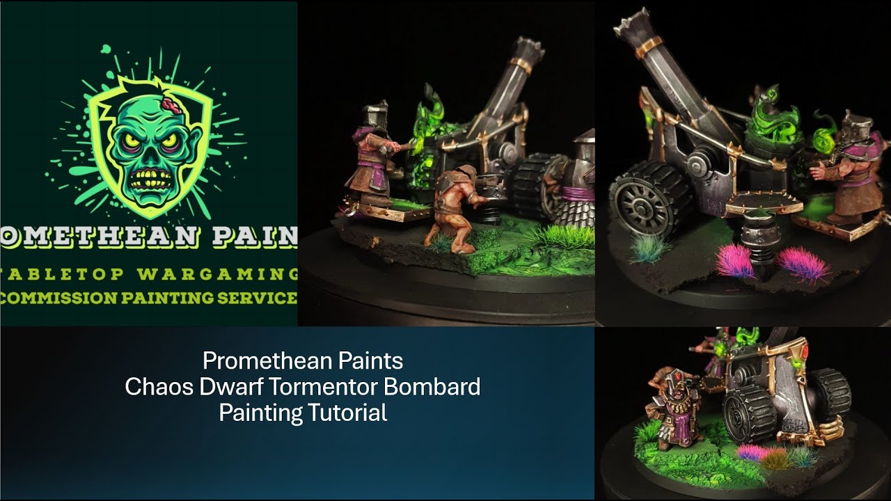 WARHAMMER AGE OF SIGMAR THE OLD WORLD CHAOS DWARF TORMENTOR BOMBARD PAINTING TUTORIAL