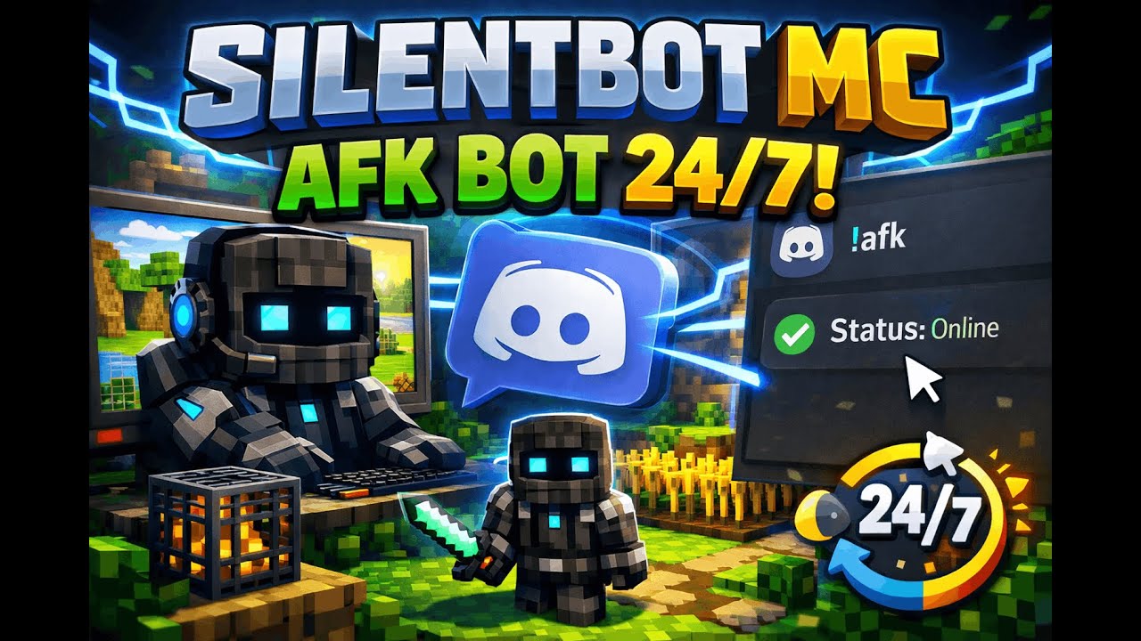 SilentBot MC | 24/7 Minecraft AFK Bot with Discord Control | Showcase