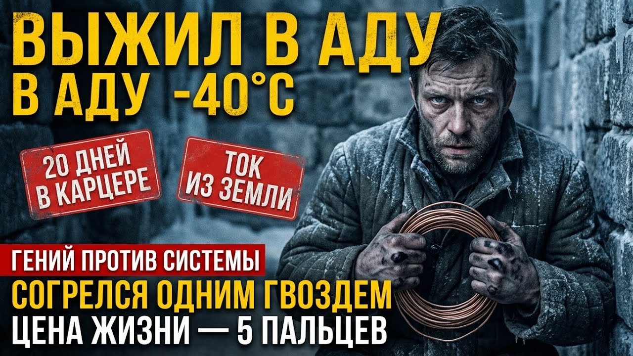 ЗАКЛЮЧЁННЫЙ-ЭЛЕКТРИК: Выжил в карцере -40°C, добывая ток из мерзлоты голыми руками. Воркута, 1949