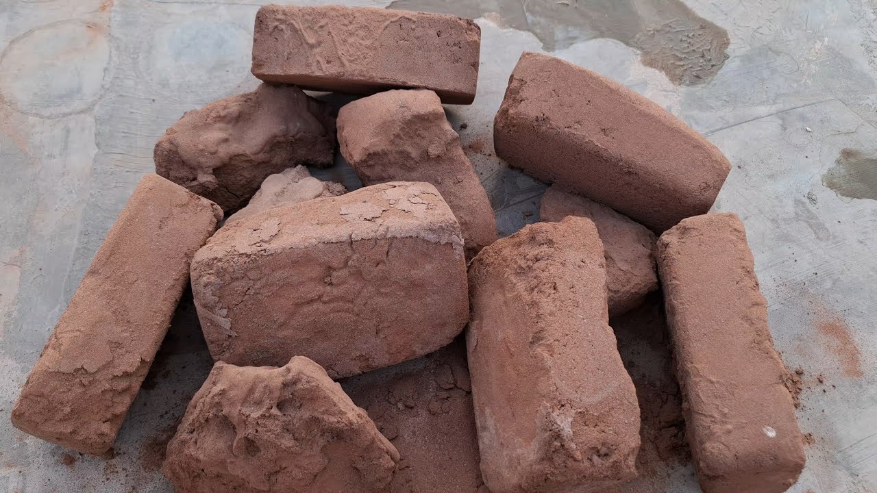 New video Red sand floor&claypot crumbling satisfying