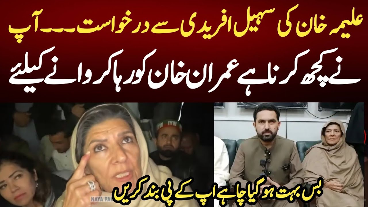 ‏علیمہ خان نے سہیل افریدی کوکے پی بند کرنے کا کہ دیا،بس بہت ہوگیا