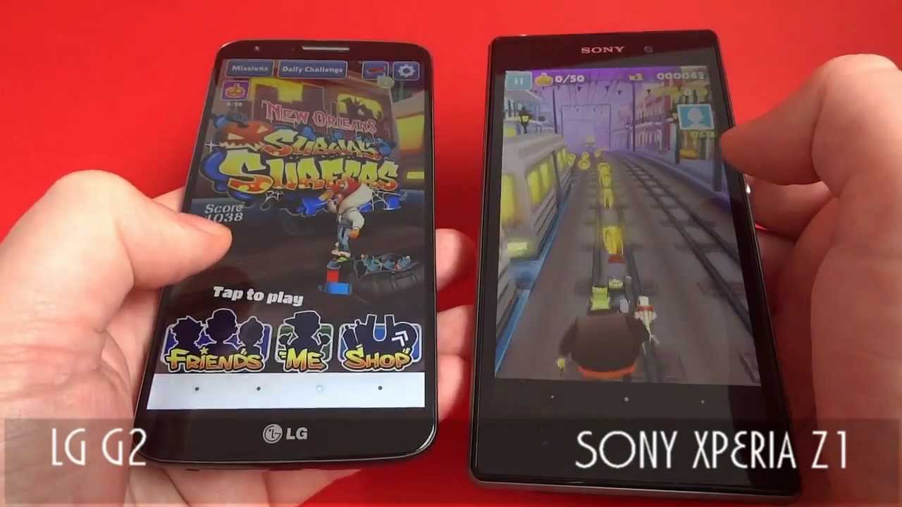 LG G2 vs Sony Xperia Z1 - speed test