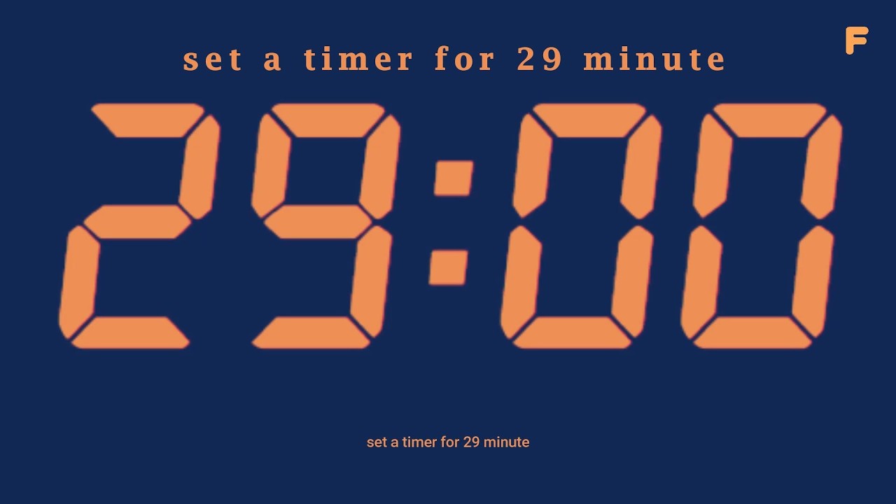 set a timer for 29 minute