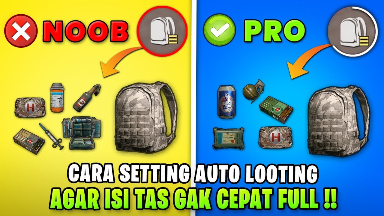 PUBG MOBILE AUTO PICKUP SETTING | TUTORIAL PRO PLAYER PUBG MOBILE