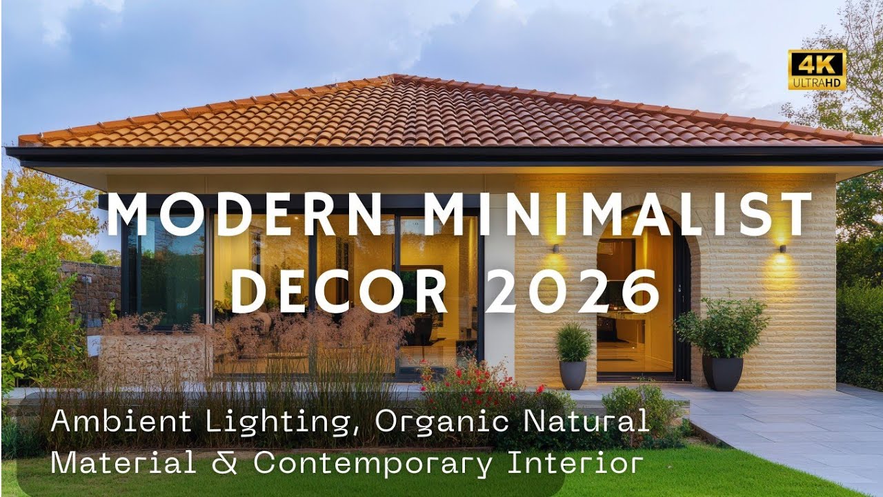 2026 Modern Minimalist Decor: Ambient Lighting, Organic Natural Material & Contemporary Interior