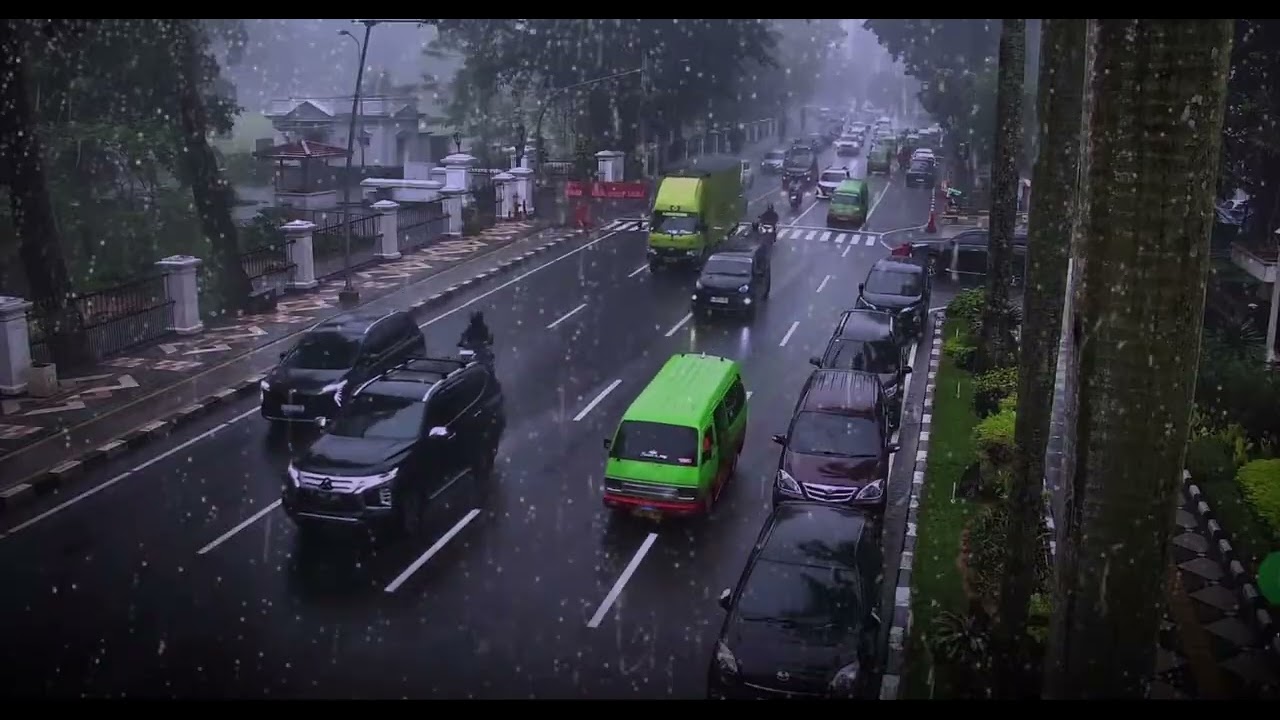 CCTV Rain Footage ASMR |  Rain Sounds for Sleep, Relax & Study