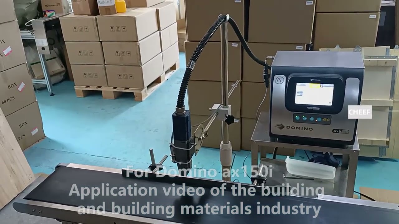 Don't want to see the application video of Domino AX150I construction materials industry?