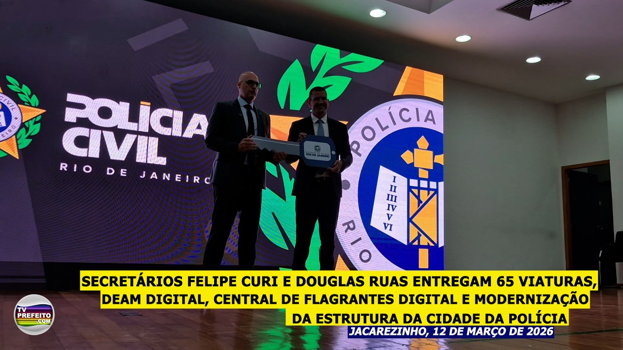 Secretários Felipe Curi e Douglas Ruas entregam 65 viaturas e DEAM Digital na Cidade da Polícia