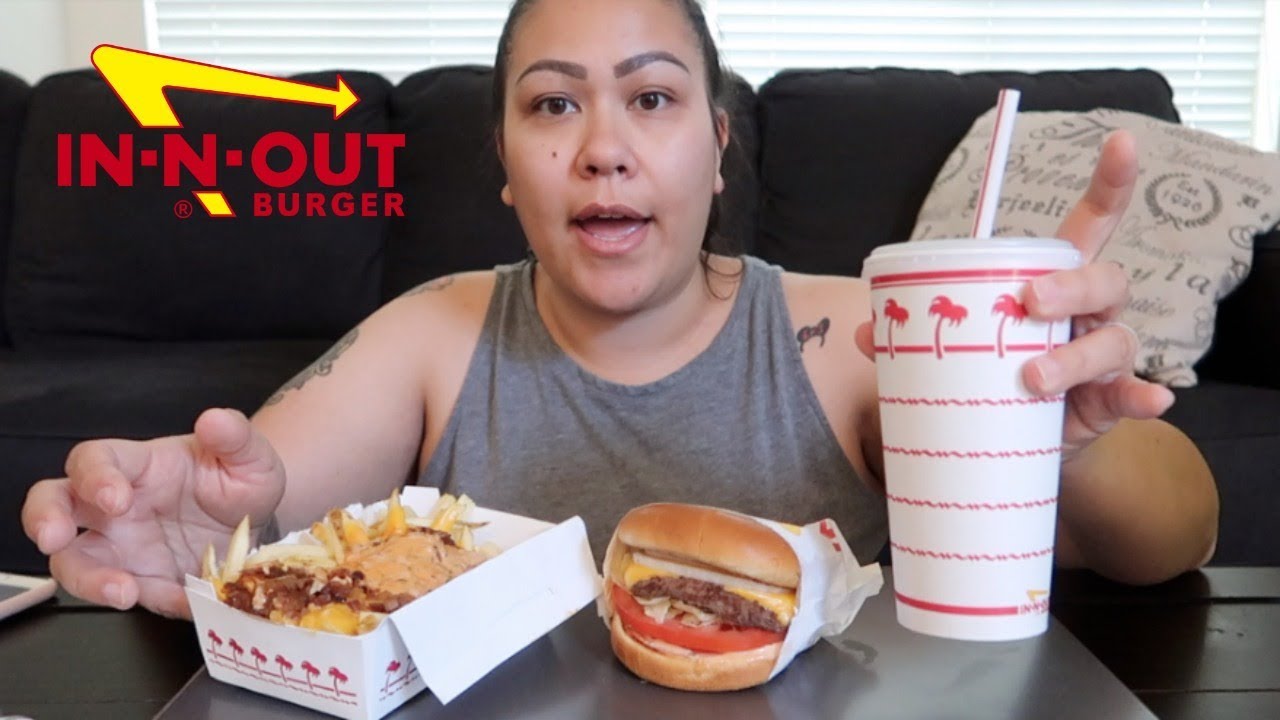 IN N OUT CHEESEBURGER & ANIMAL STYLE FRIES | MUKBANG (EATING SHOW)