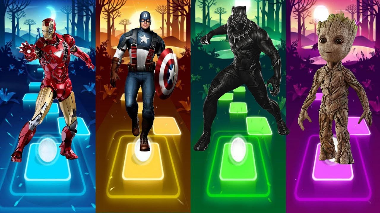 Telis Hop EDM Rush - Iron-Man vs Captain America vs Black Panther vs Groot
