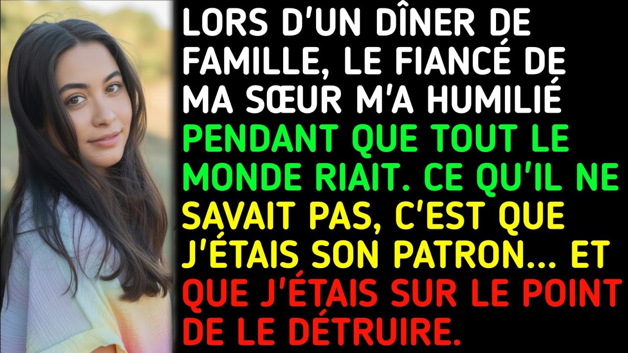 Lors d’un dîner de famille, le fiancé de ma sœur m’a humilié pendant que tout le monde riait. Ce...