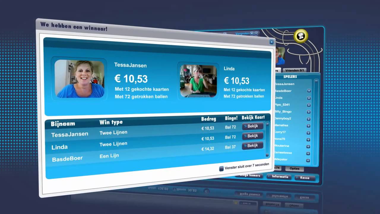 Bingocams live win momenten