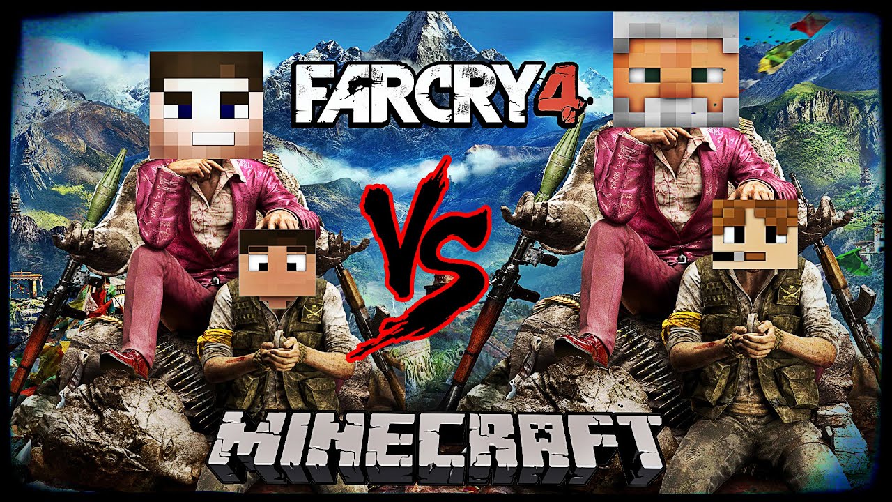 Far Cry 4 Vs Minecraft - Nuclear Explosion