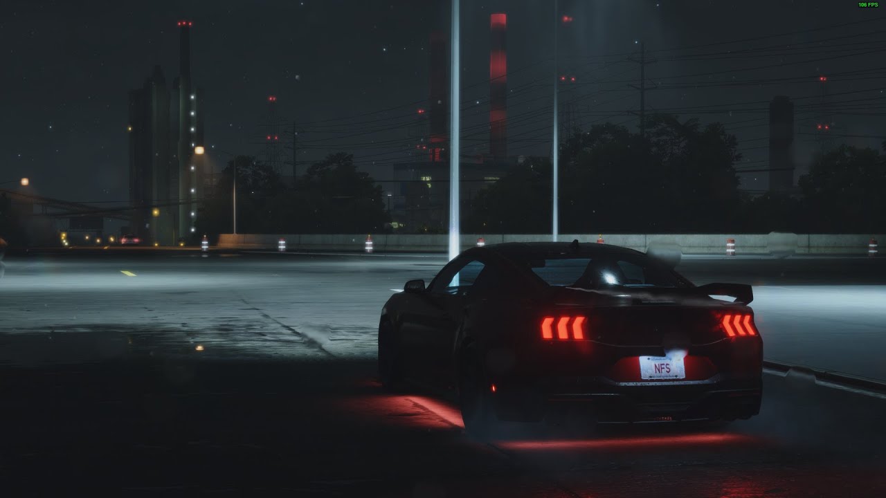Need for Speed Unbound - Ford Mustang 2024 A+, night, hot pursuit