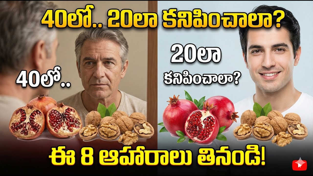 యవ్వనాన్ని కాపాడే అద్భుత ఆహారాలు | వీటిని తింటే వృద్ధాప్యం దరిచేరదు! #health #antiaging