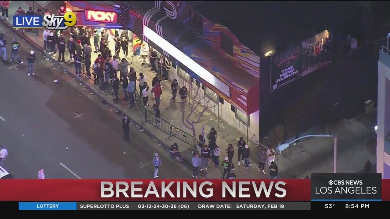 Large Crowd Outside of Roxy Theatre in WeHo Requires Police Dispersal