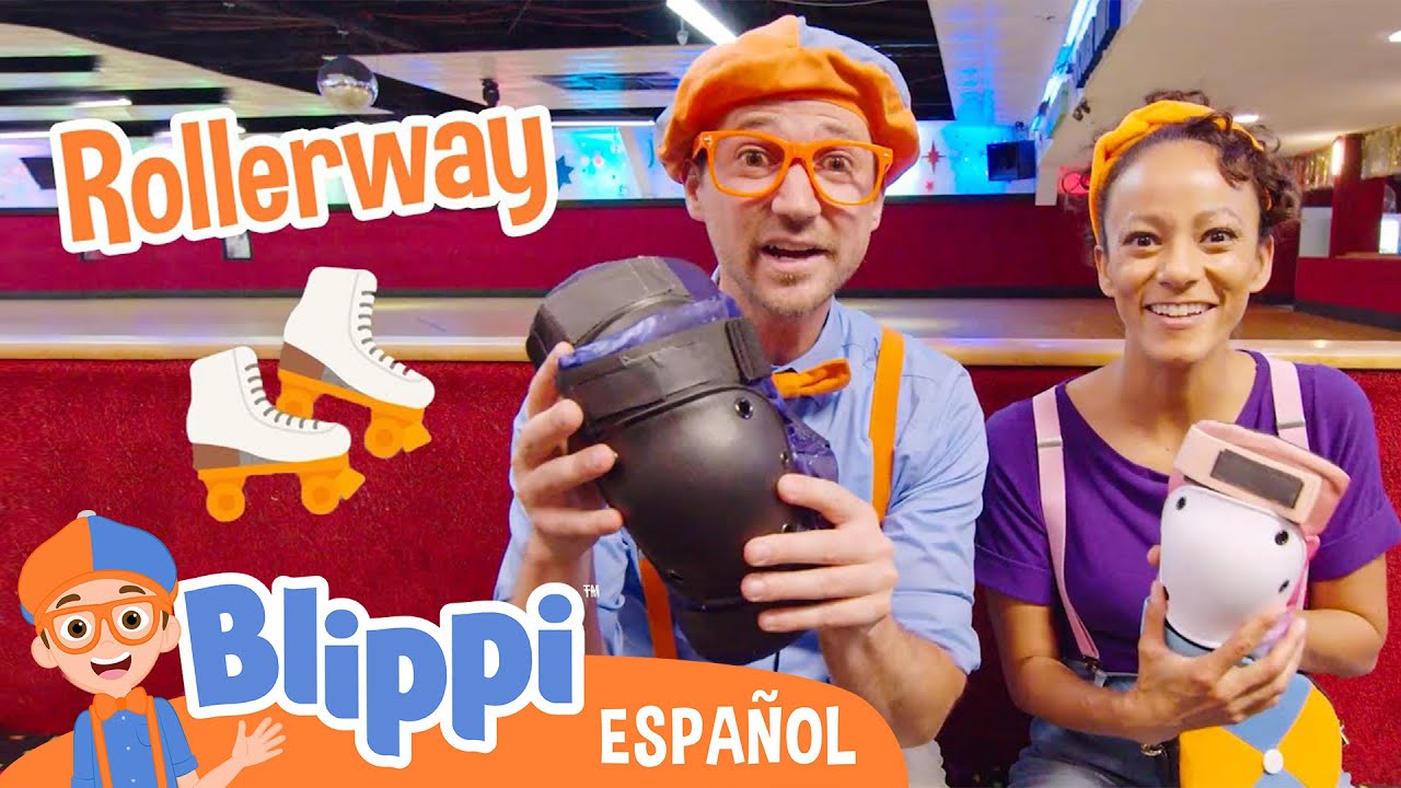 Blippi y Meekah patinan en Moonlight Rollerway | Aprende con Blippi | Videos educativos para niños