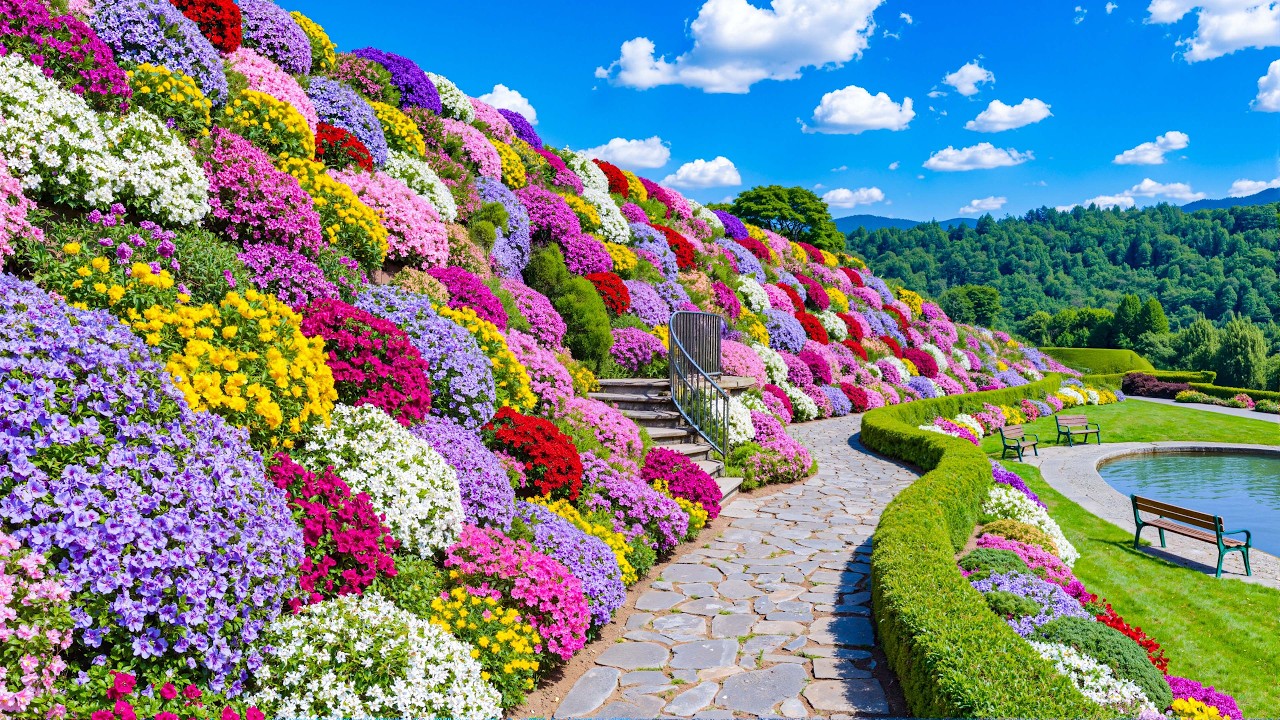 Most Beautiful Garden Walk 2026 🌿 Relaxing Flower Landscapes That Feel Unreal