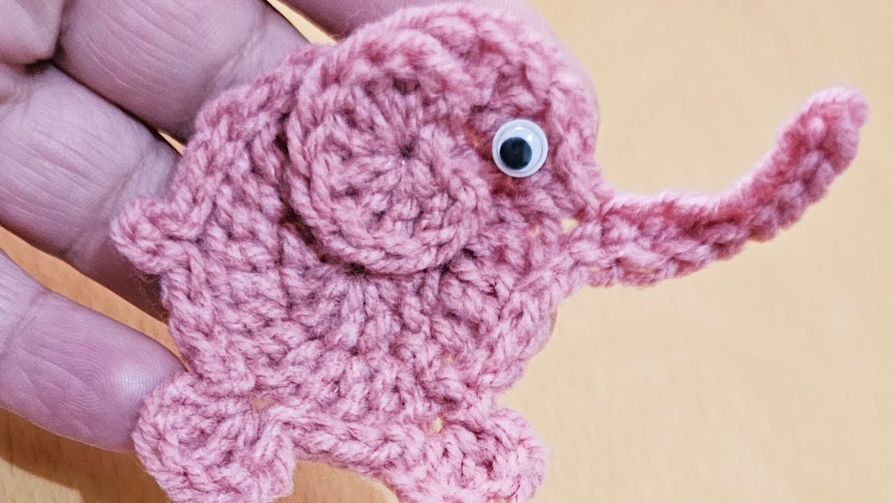 كروشيه فيل صغير لتزيين شغل الكروشي مثالي لبطانيات البيبي  #كروشيه#crochet  / crochet an elephant