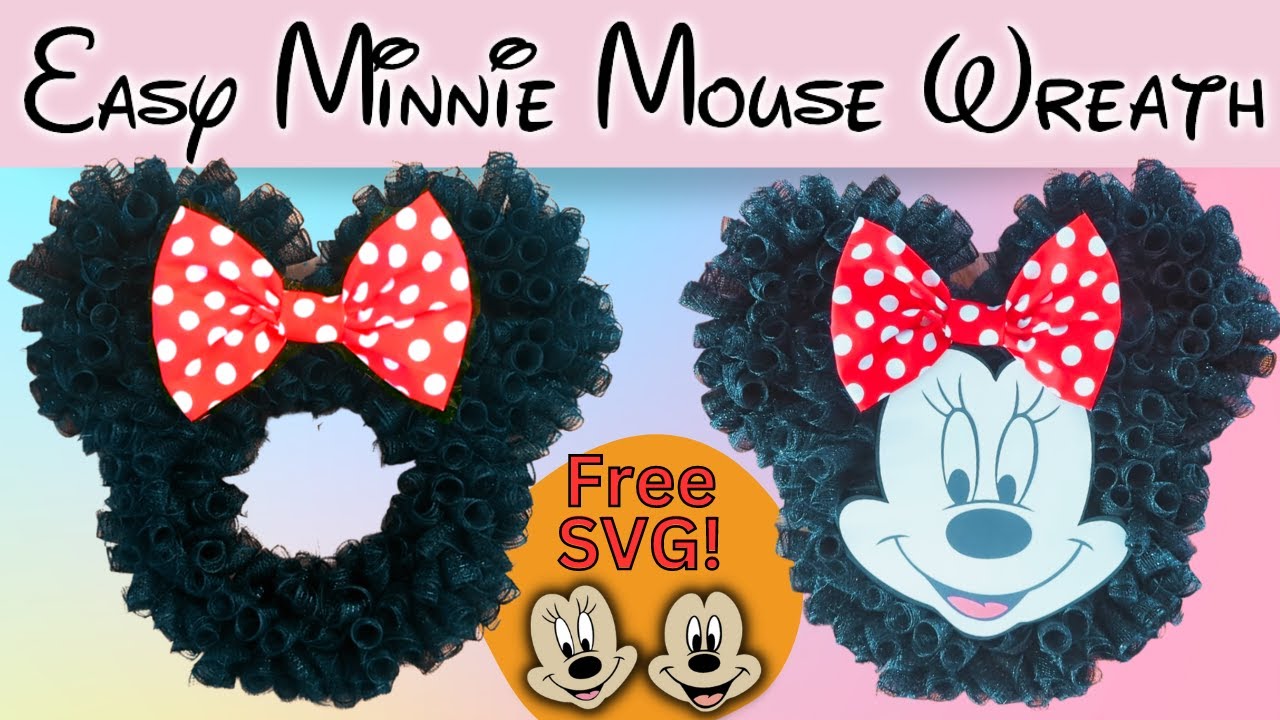 EASY Minnie Mouse Deco Mesh Wreath Tutorial | Wreath Making | Wreaths DIY