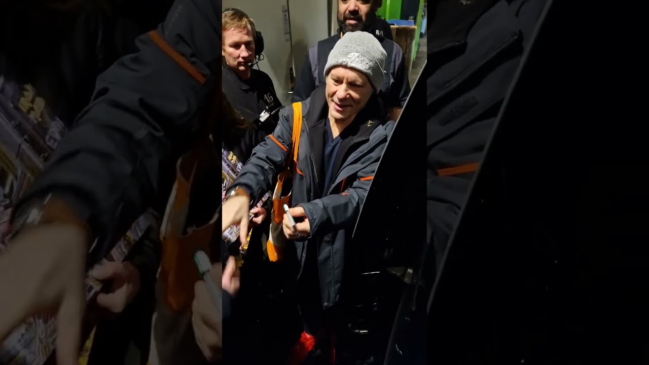 Bruce Dickinson signing for us after the show (Norway, 2023)