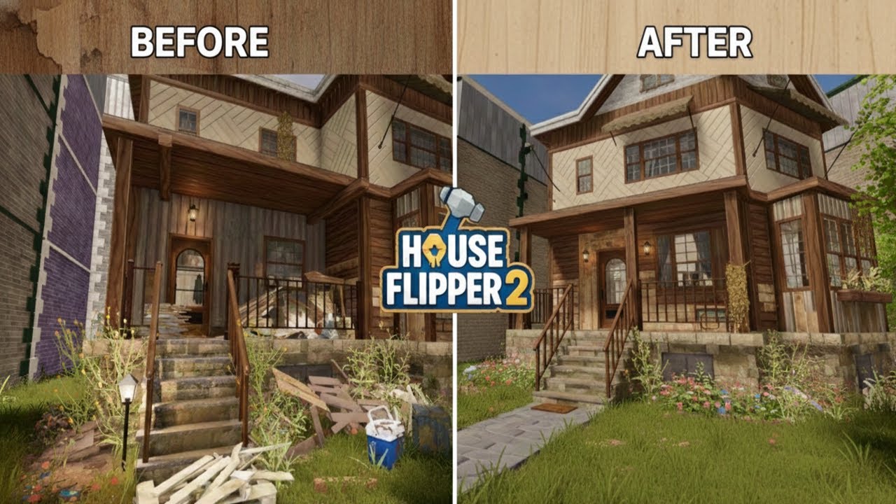 House Flipper 2 | Extreme Front Yard Cleanup & House Renovation | No Commentary